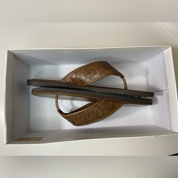 Donald Pliner Men’s Woven Leather Strap Sandal size 12 M Brown ~ Brazil ￼~ New - Picture 9 of 10